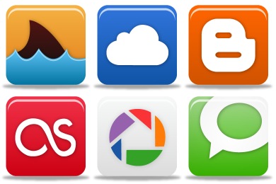 390x260 Free Icons Iconset Pretty Social Media Icons
