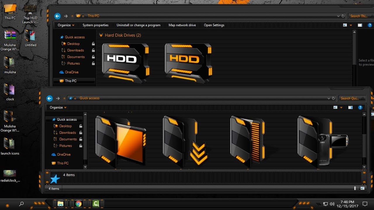 1280x720 Windows Custom Icon Pack Hud Launch