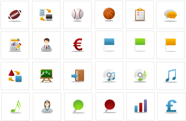 632x413 Custom Icon Set