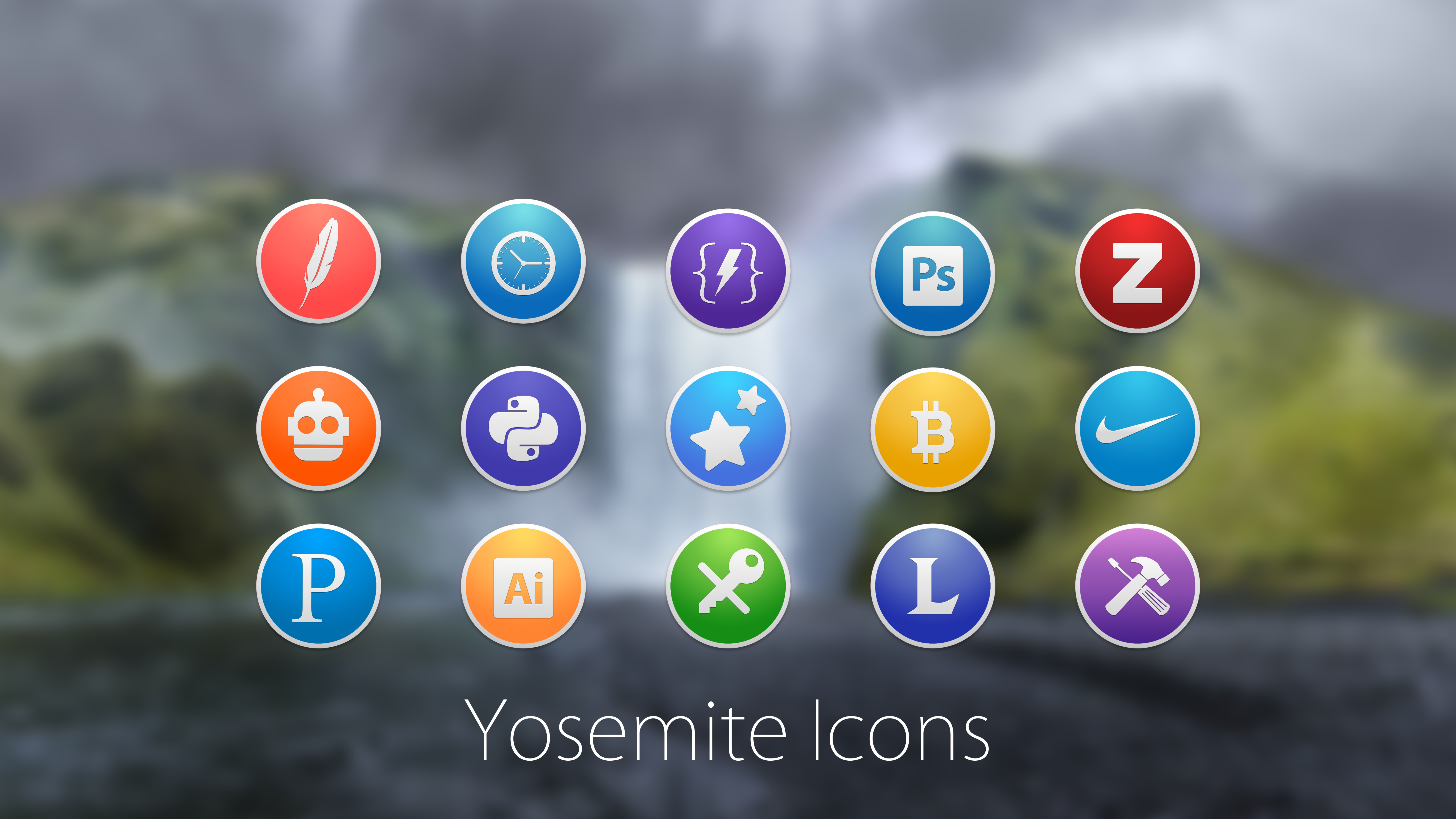 5241x2948 Custom Round Yosemite Icons