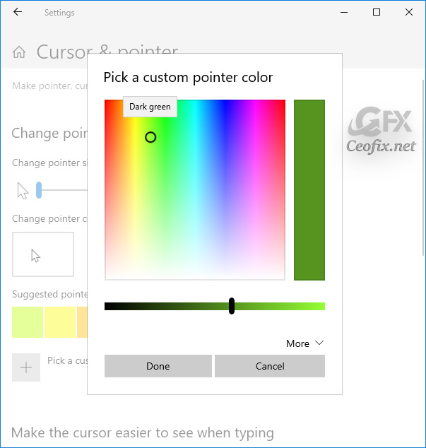Change Mouse Pointer Color In Windows 603x634 Change Mouse Pointer Color In Windows