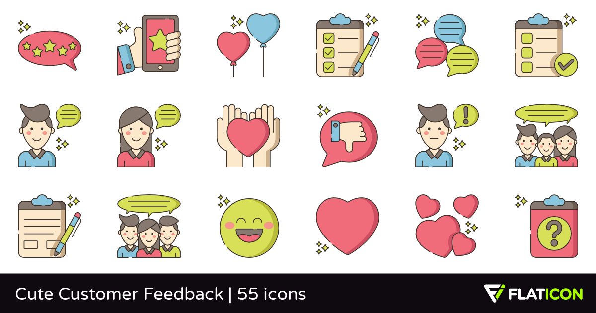 1200x630 Cute Customer Feedback Premium Icons