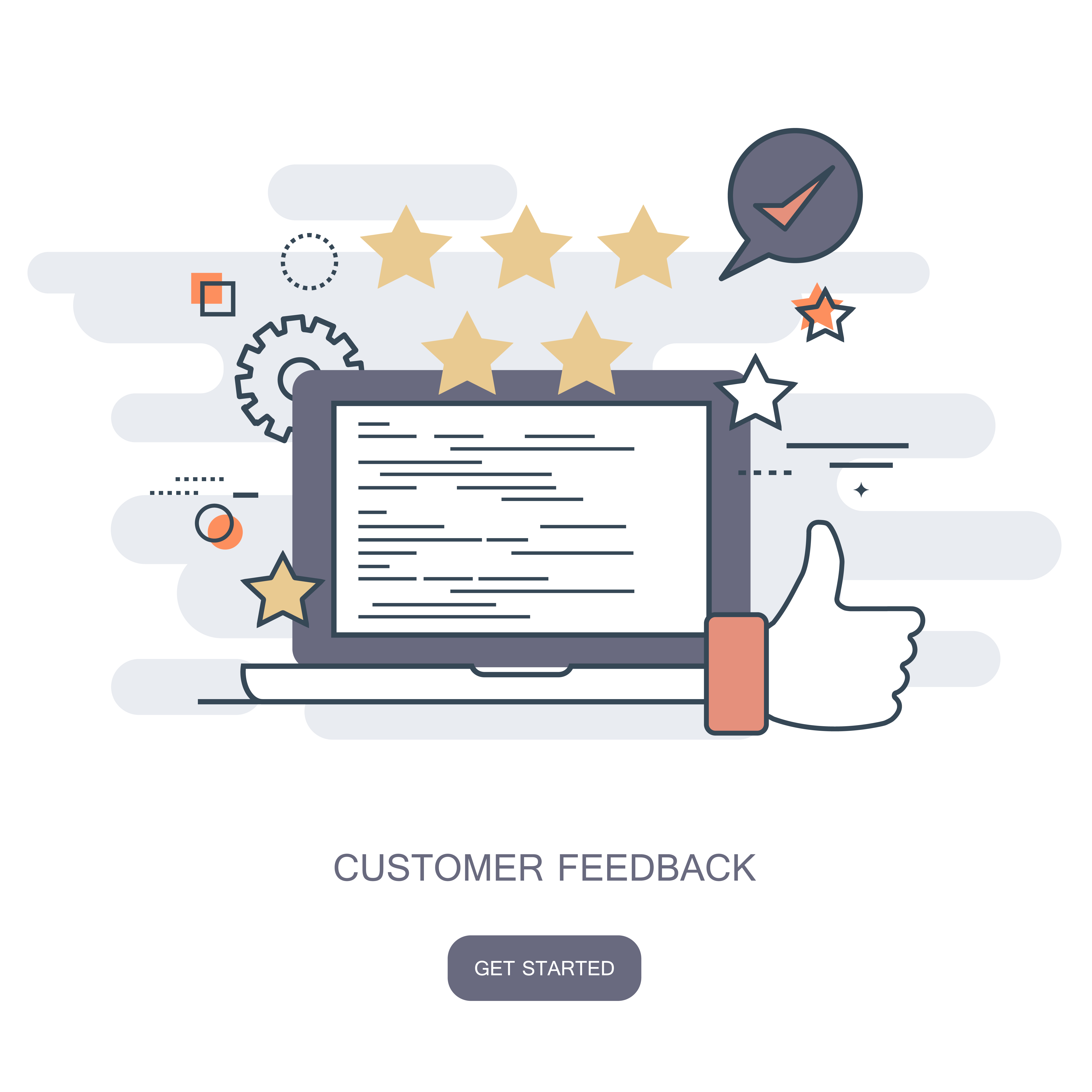 5000x5000 Rating On Customer Service Illustration Website Rating Feedback