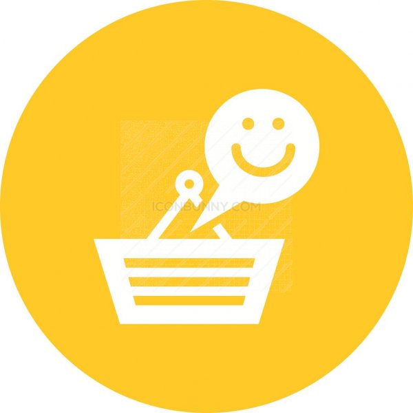 600x600 Happy Customer Flat Round Icon