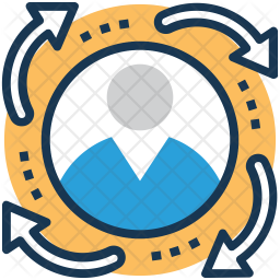 256x256 Customer Journey Icon Of Colored Outline Style