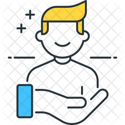 256x256 Customer Retention Icon Of Colored Outline Style