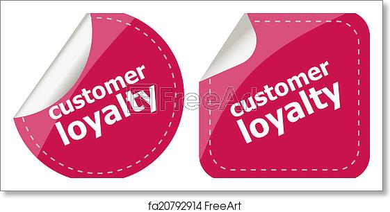 561x306 Free Art Print Of Customer Loyalty Stickers Set On White, Icon