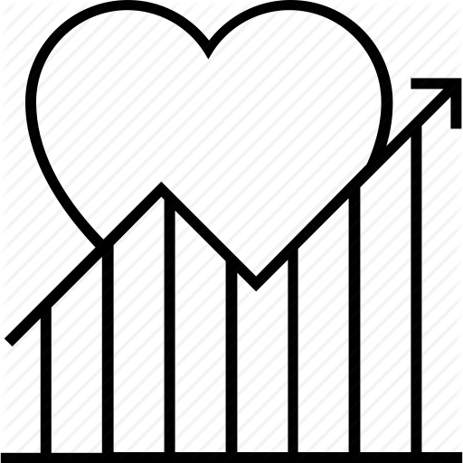 512x512 Graph, Heart, Increase Customer Loyalty, Loyalty, Retention Icon