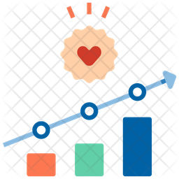 256x256 Increase Customer Loyalty Icon Of Flat Style