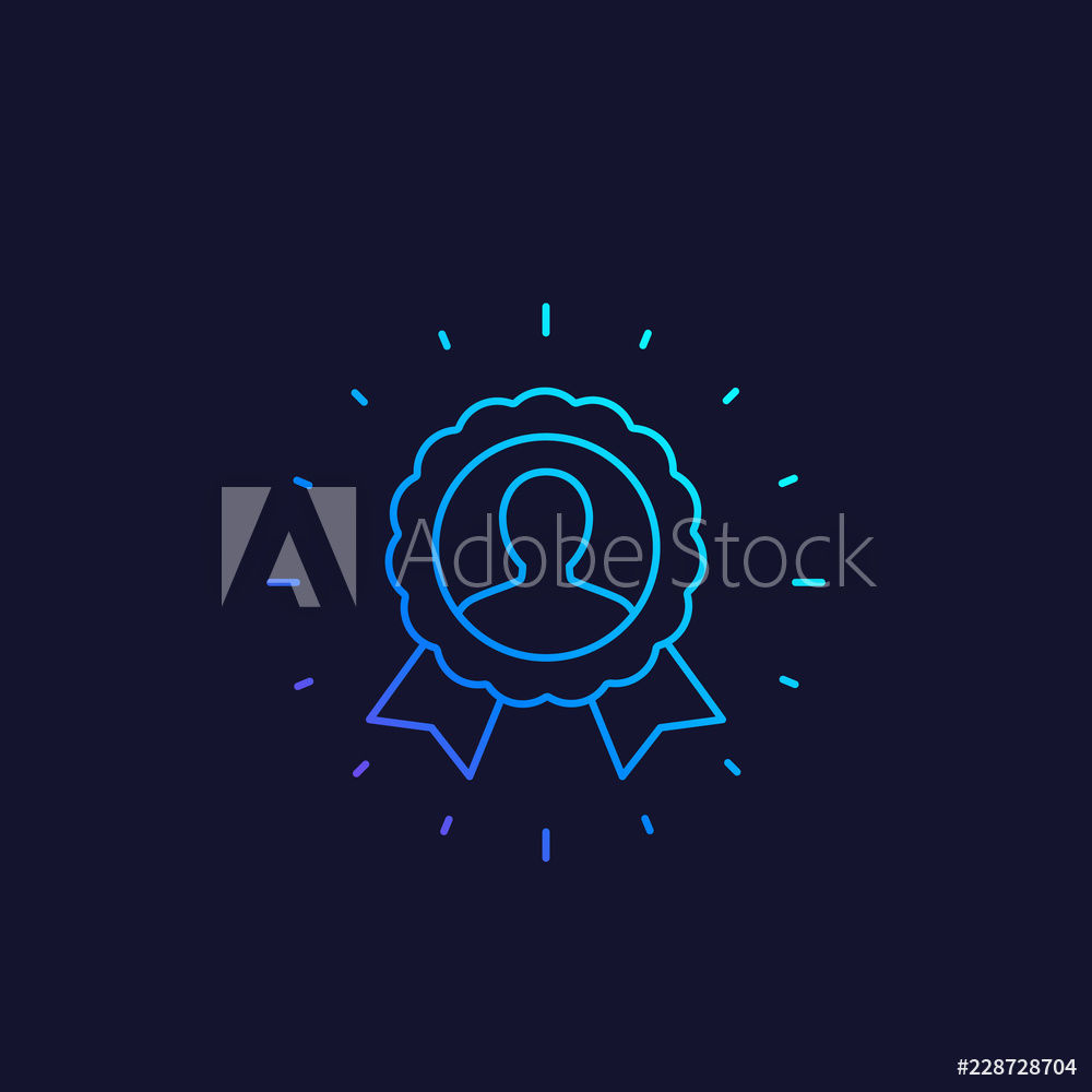 1000x1000 Photo Art Print Customer Loyalty, Vector Line Icon Europosters