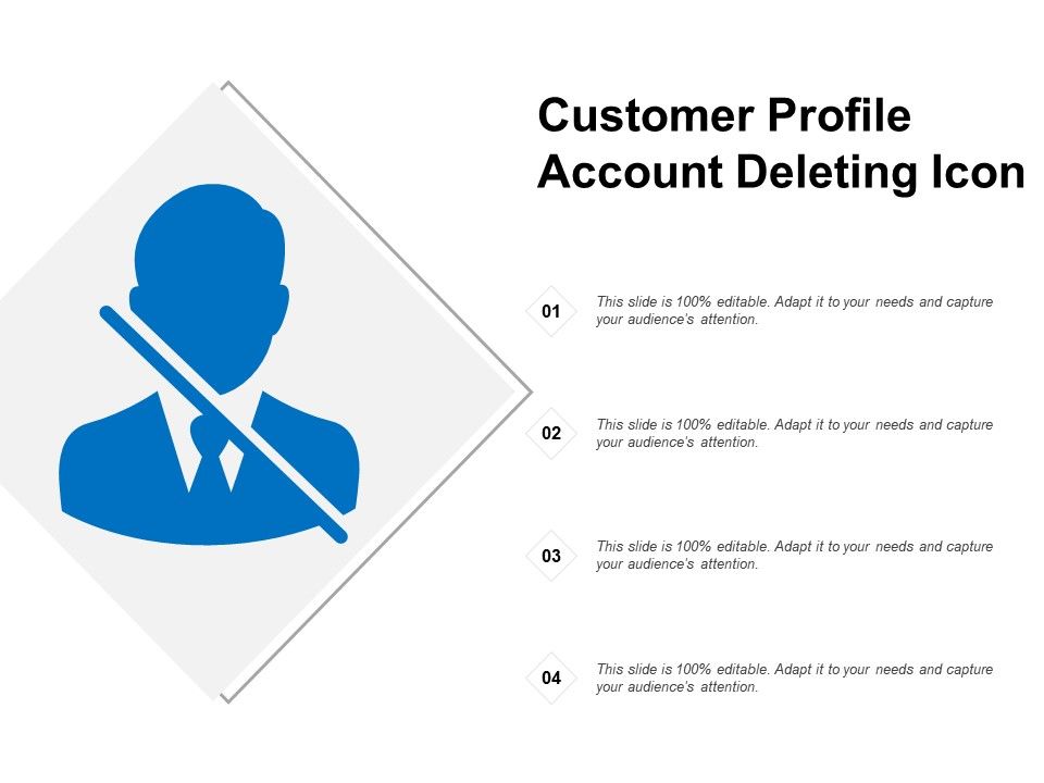 960x720 Customer Profile Account Deleting Icon Powerpoint Slide