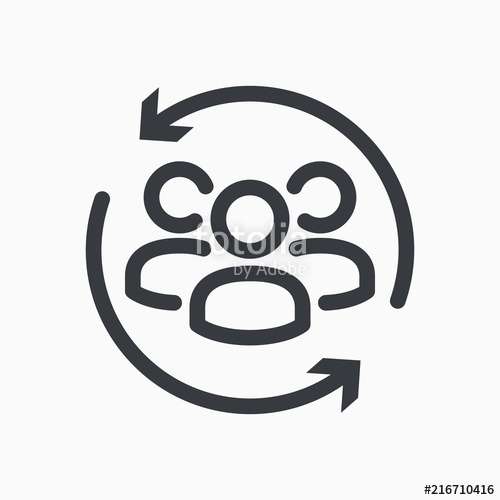 500x500 Customer Icon Customer Retention, Returning Clients Vector Glyph