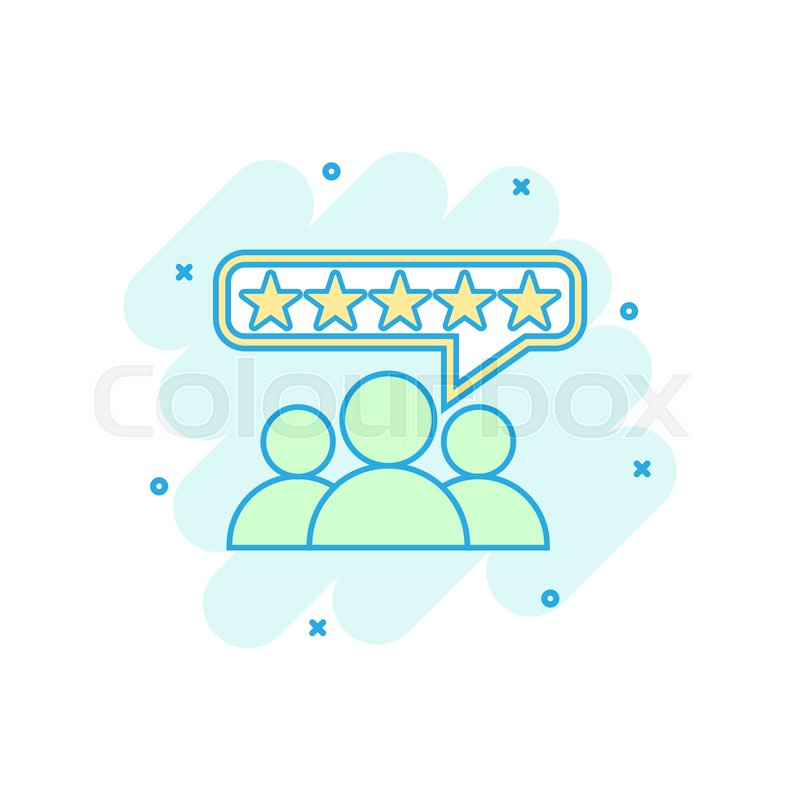 800x800 Cartoon Colored Customer Reviews Icon Stock Vector Colourbox