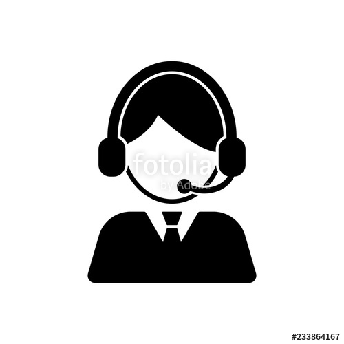 500x500 Customer Care, Service, Contact Icon Vector Stock Image