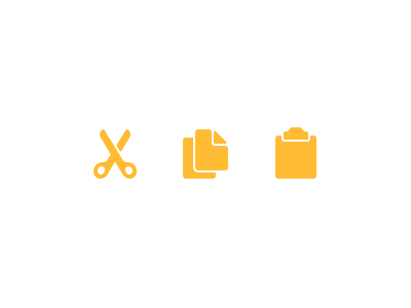 800x600 Cut, Copy, And Paste Stock Icons