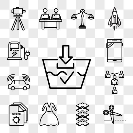 450x450 Set Of Transparent Editable Icons Such As Washable, Cut Here