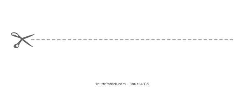 781x280 The Scissors Icon Cut Here Symbol And Dotted Line
