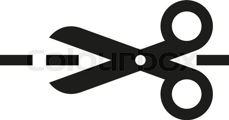 800x421 The Scissors Icon Cut Here Symbol Stock Vector Colourbox
