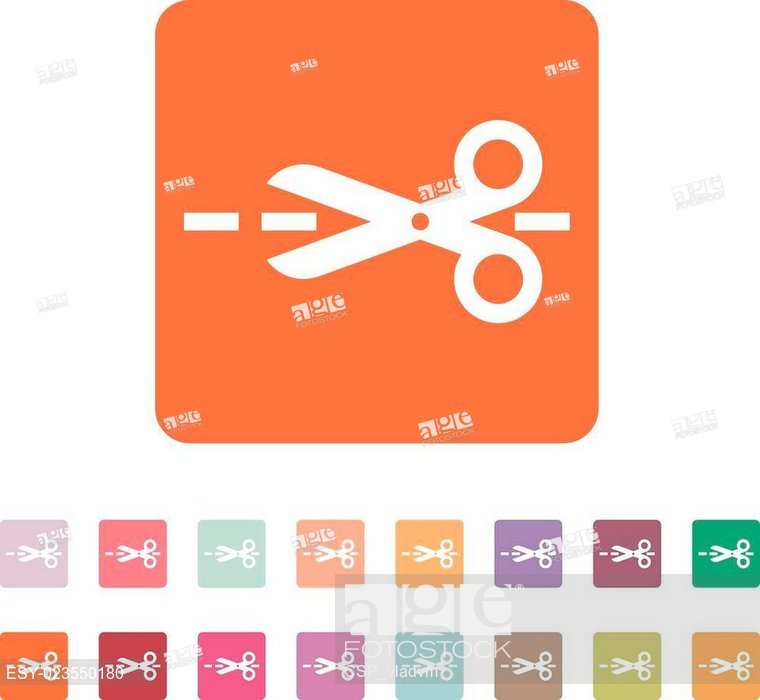 760x700 The Scissors Icon Cut Here Symbol Flat, Stock Photo, Picture