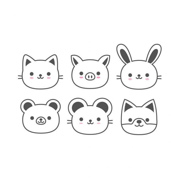 626x626 Cute Animal Icon Vector Collection Vector Premium Download