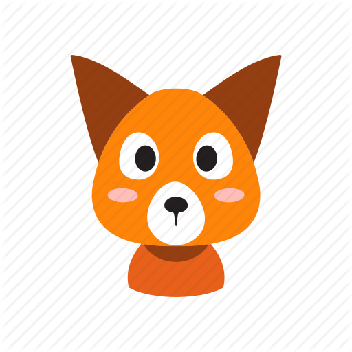 512x512 Animal, Cartoon, Character, Cute, Fox, Front, Wild Icon