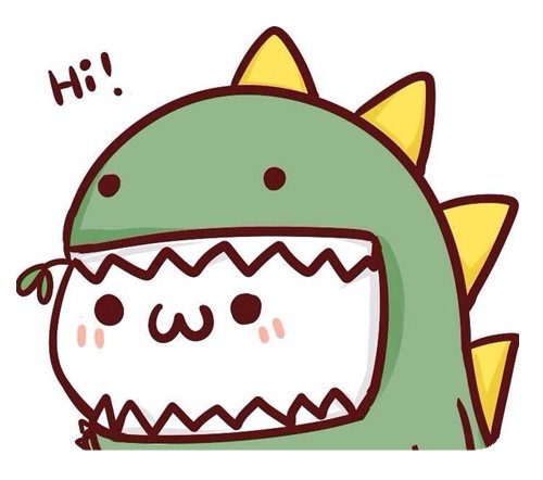 500x442 Japanese Emoticon Icon Ascii Art Cute Anime Dinosaur Little