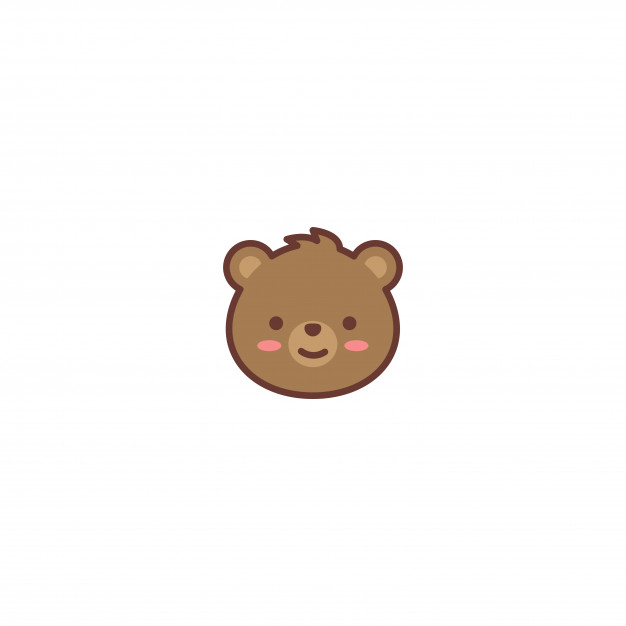 626x626 Cute Bear Face Cartoon Vector Icon Vector Premium Download