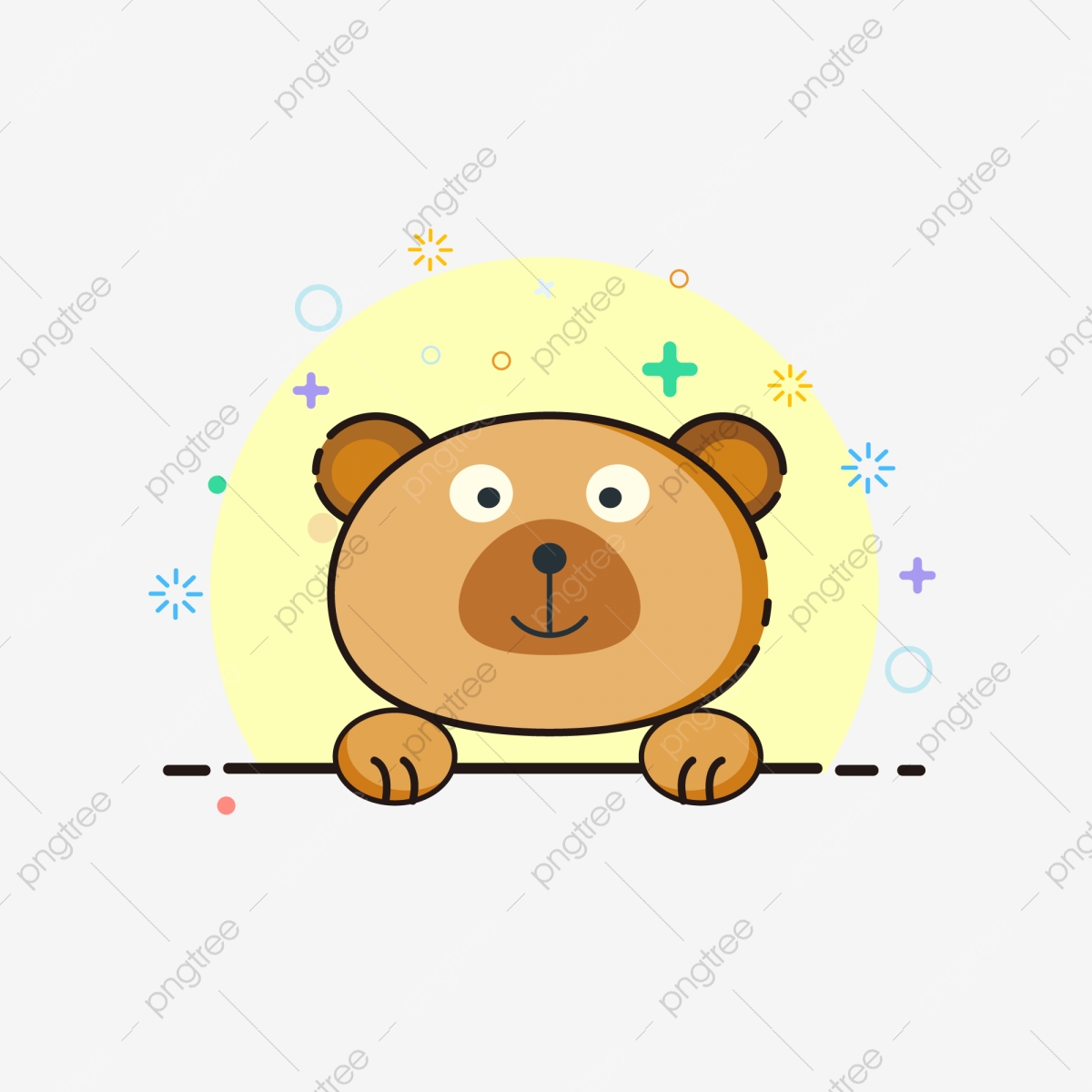 1200x1200 Meb Style Cartoon Hand Drawn Cute Bear Figure Small Icon, Meb