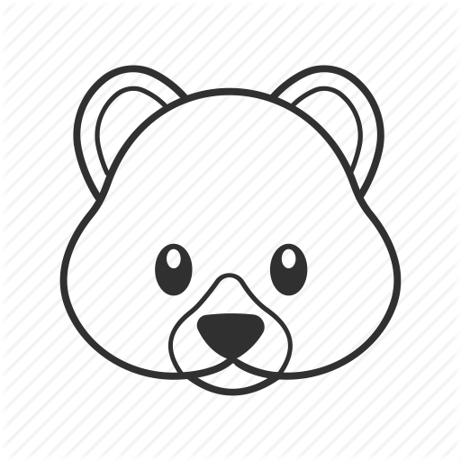 512x512 Animal, Bear, Bear's Head, Cute Bear, Mammal, Teddy, Teddy Bear Icon