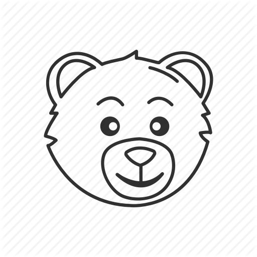 512x512 Animal, Bear, Bear Face, Cute Bear, Teddy Bear, Zoo Icon