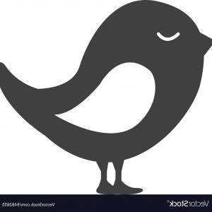 300x300 Cute Bird Silhouette Isolated Icon Design Vector Catchsplace