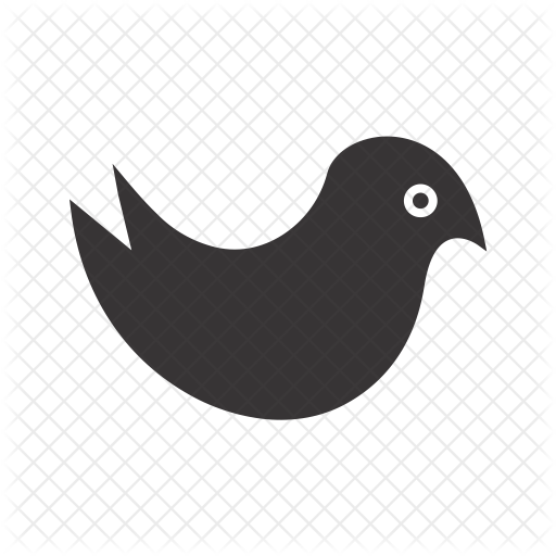 512x512 Cute Bird Icon Of Glyph Style