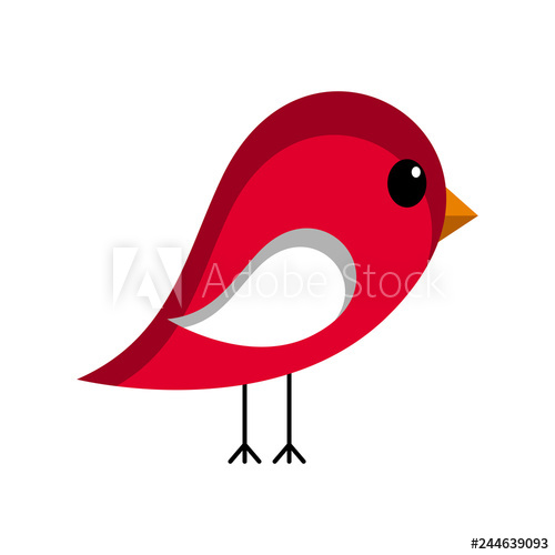 500x500 Isolated Cute Bird Love Icon Vector Illustration Design