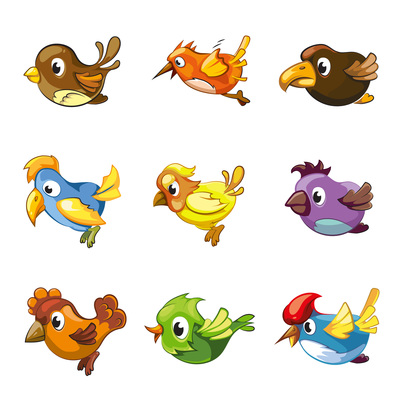 400x400 Page Cute Bird On Curated Vector Illustrations, Stock Royalty