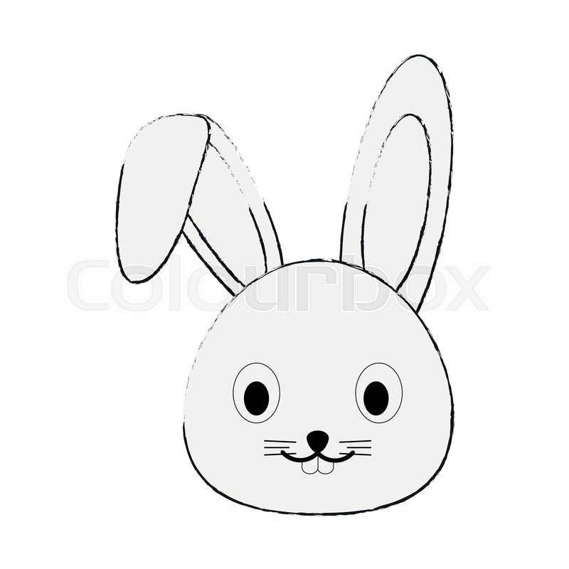 800x800 Cute Bunny Cartoon Icon Vector Stock Vector Colourbox