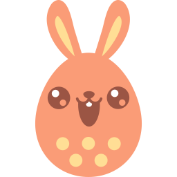 256x256 Red Cute Icon Easter Egg Bunny Iconset