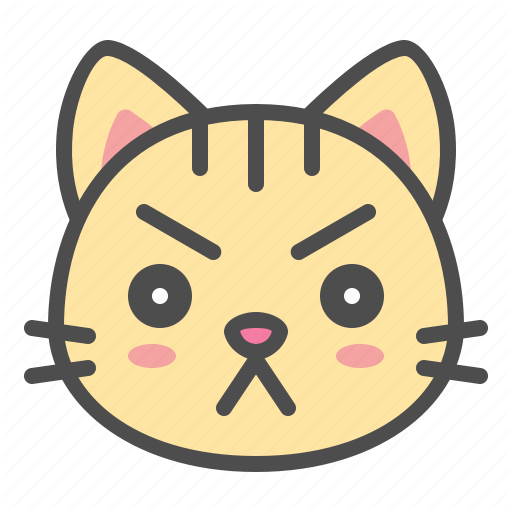 Cat, Cute, Face, Kitten, Pet, Serious Icon 512x512 Cat, Cute, Face, Kitten, Pet, Serious Icon