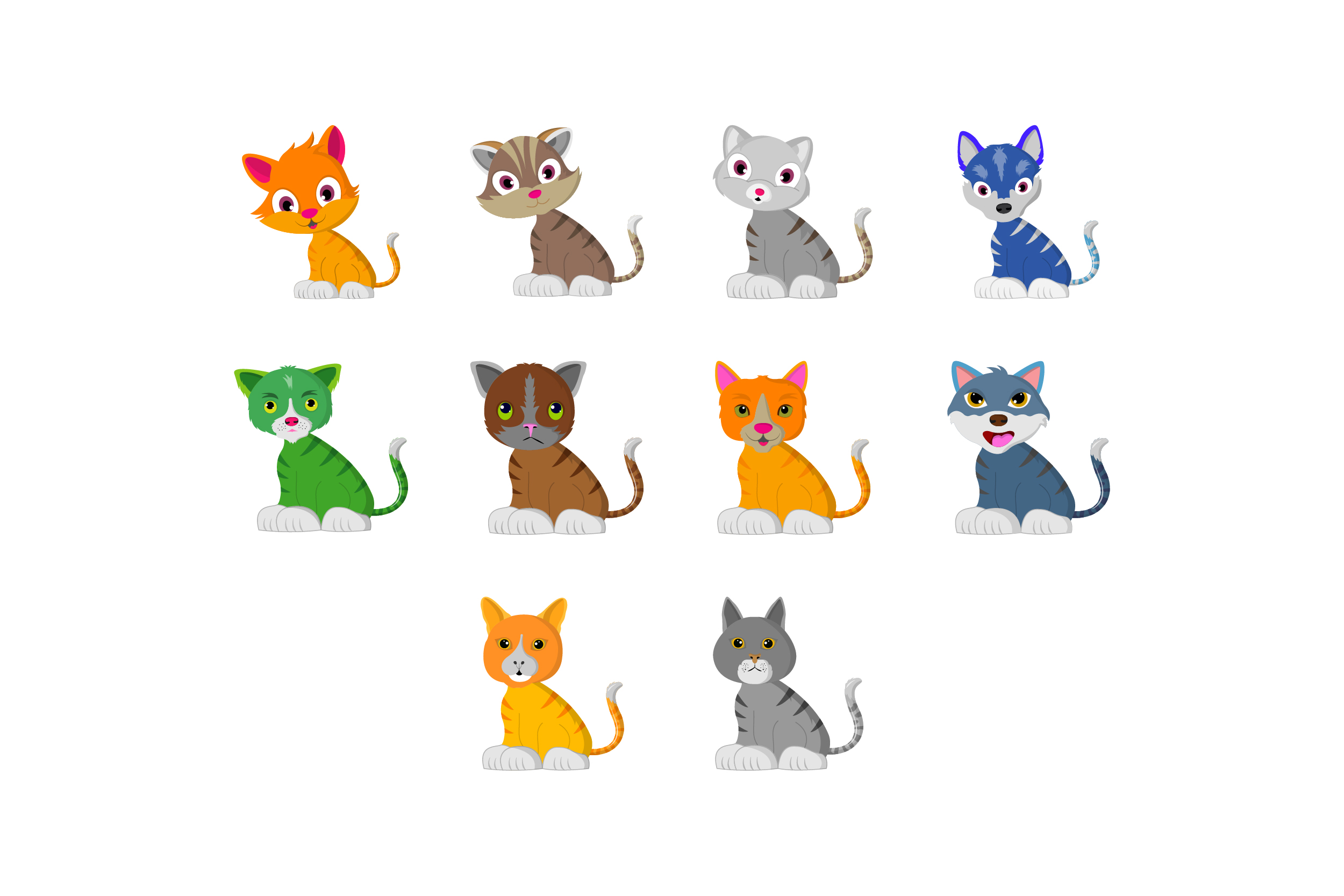 Cat Icon Set Graphic 2500x1667 Cat Icon Set Graphic