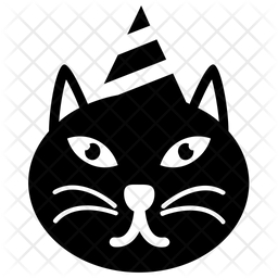 Cute Cat Icon Of Glyph Style 256x256 Cute Cat Icon Of Glyph Style