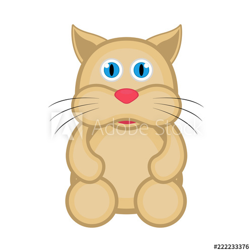 Isolated Cute Cat Icon 500x500 Isolated Cute Cat Icon