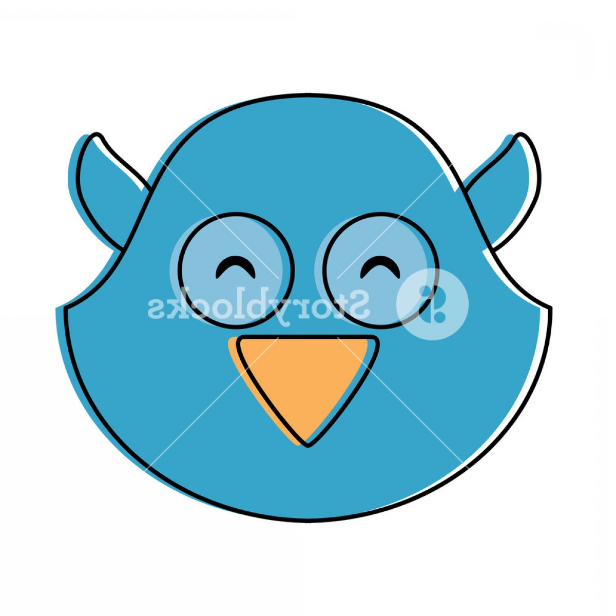Cute Bird Face Icon Over White Background Colorful Design Vector 1200x1200 Cute Bird Face Icon Over White Background Colorful Design Vector