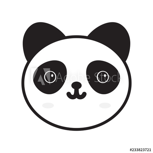 Cute Panda Face Icon Vector Illustration 500x500 Cute Panda Face Icon Vector Illustration