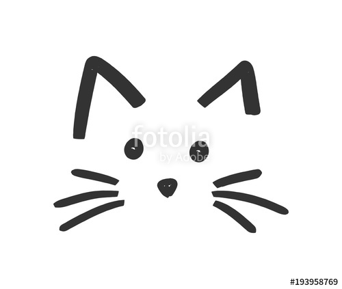 Cute Cat Face Icon Stock Image And Royalty Free Vector 500x423 Cute Cat Face Icon Stock Image And Royalty Free Vector