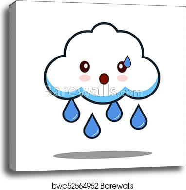 Cute Cloud Rain Kawaii Face Icon Cartoon Character Flat Design 382x390 Cute Cloud Rain Kawaii Face Icon Cartoon Character Flat Design