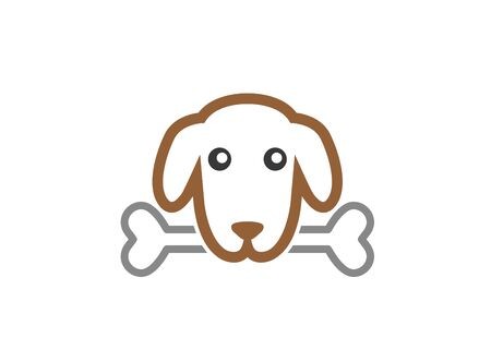 Cute Dog Bites On Bone Design Illustration, Cute Face Icon, Head 450x332 Cute Dog Bites On Bone Design Illustration, Cute Face Icon, Head