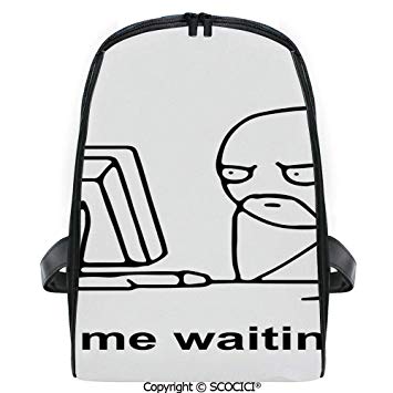 355x355 Scocici Students Cute Printed Bookbag Stickman Meme