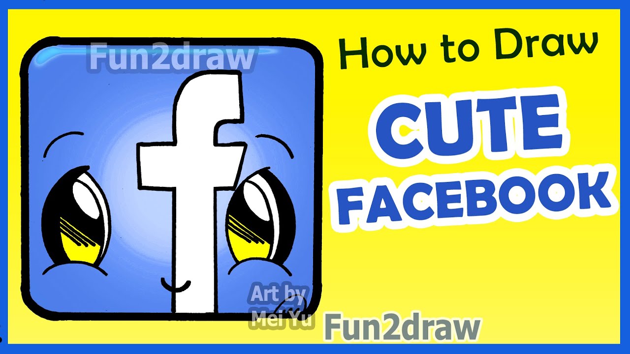 How To Draw A Facebook Icon Step 1280x720 How To Draw A Facebook Icon Step