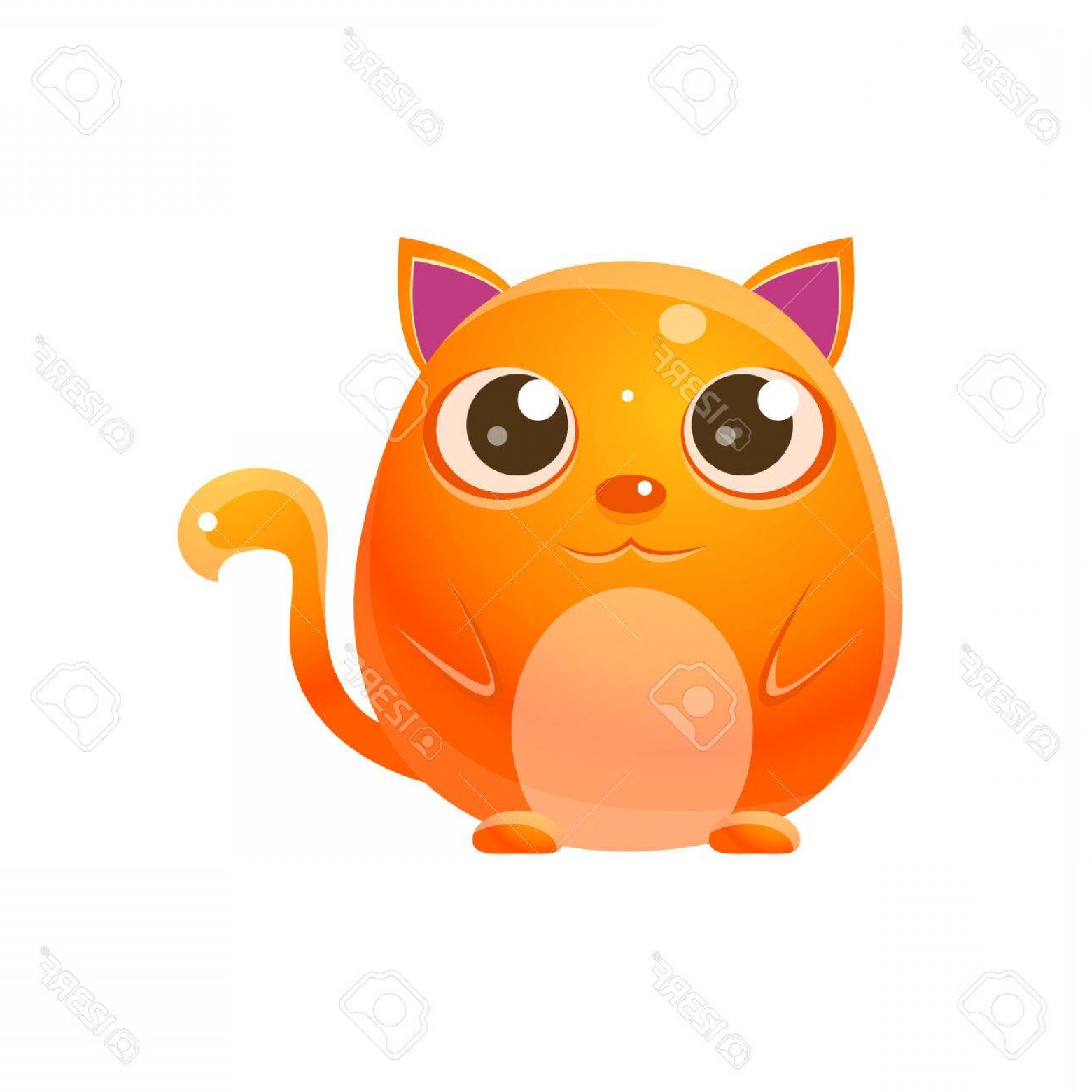 1560x1560 Photostock Vector Cat Baby Animal In Girly Sweet Style Bright