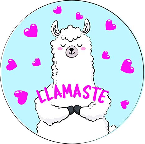 466x463 Cute Girly Peaceful Zen Love Llama Cartoon Icon Vinyl