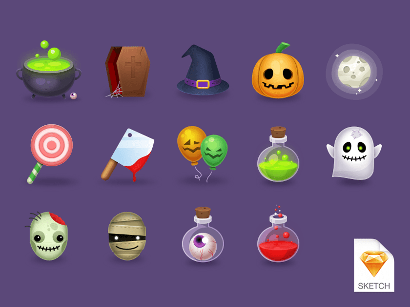 840x630 Cute Halloween Icons